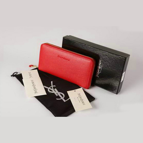 241153 Yves Saint Laurent Zippy Wallet 241153 Red